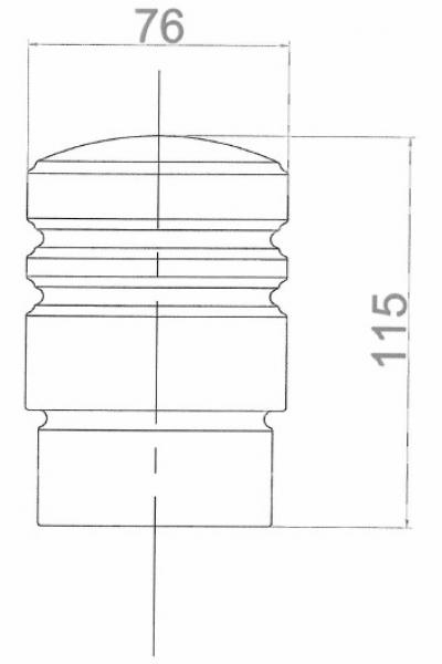 Tête fonte diam. 76mm